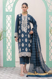 Khaadi Dull Raw Silk | BDS240204 Navy Signature Collection 2024
