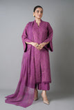 Bareeze Ethnic Floral-02-Voilet Winter Casual Collection 2025
