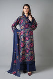 Bareeze Ellegence Cross Stitch-01-Blue Winter Casual Collection 2025