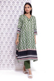 Khaadi EET24528B D Green Kurta My matching separate with Zara & Mashal 2024