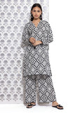 Khaadi EET24530B Black Kurta My matching separate with Zara & Mashal 2024