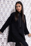 Khaadi EET24531B Black Kurta My matching separate with Zara & Mashal 2024