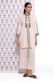 Khaadi EET24532A Off White Kurta Embroidered My matching separate with Zara & Mashal 2024