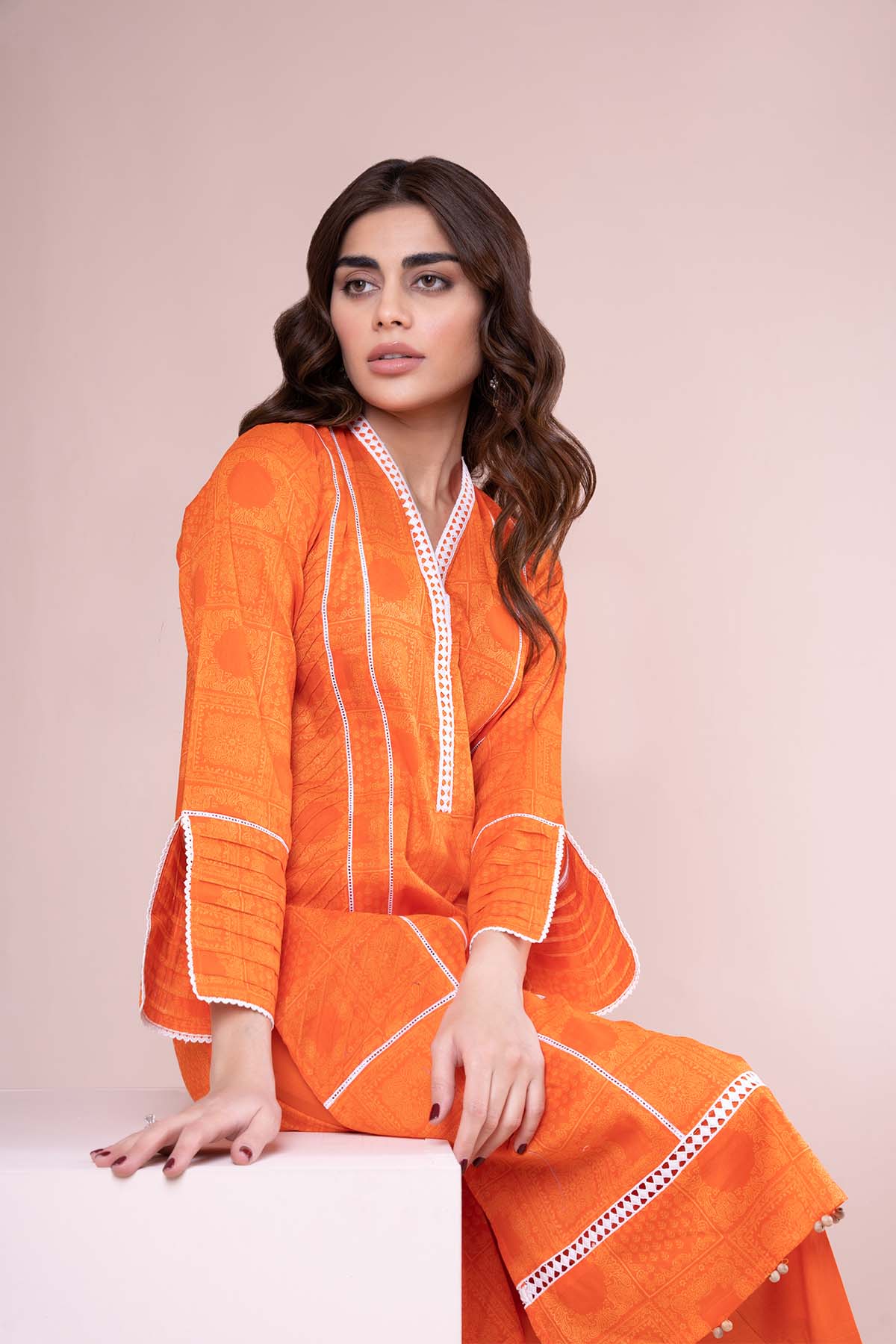 J22123 Orange Khaadi Online Spring Summer 2022 Sara Clothes J22123 Orange Khaadi Online Spring Summer 2022 Sara Clothes