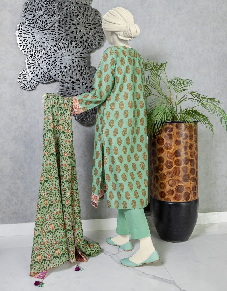 J Summer J Winter Sale With Prices Junaid Jamshaid Green 2PC JLAWN