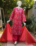Junaid Jamshaid 2PC-JLAWN-S-JDS-25-1071 Pink Lawn Embroidered Shades Of Summer 2025