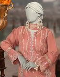 Junaid Jamshaid 3PC-JJLS-S-JFU-25-701 Pink Organza Embroidered Shades Of Summer 2025