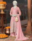 Junaid Jamshaid 3PC-JJLS-S-JFU-25-705 Lilac Organza Embroidered Shades Of Summer 2025