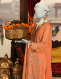 Junaid Jamshaid 3PC-JJLS-S-JFU-25-708 Peach Organza Embroidered Shades Of Summer 2025