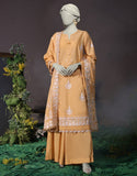 Junaid Jamshaid 3PC-JJLS-W-JW-24-1747 Beige Cambric Embroidered Shades Of Summer 2025