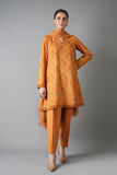 Bareeze Geometric Rhythm-Rust Winter Casual Collection 2025