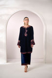 Dhanak FW24DA-2614 Navy Blue Velvet Drop II 2024