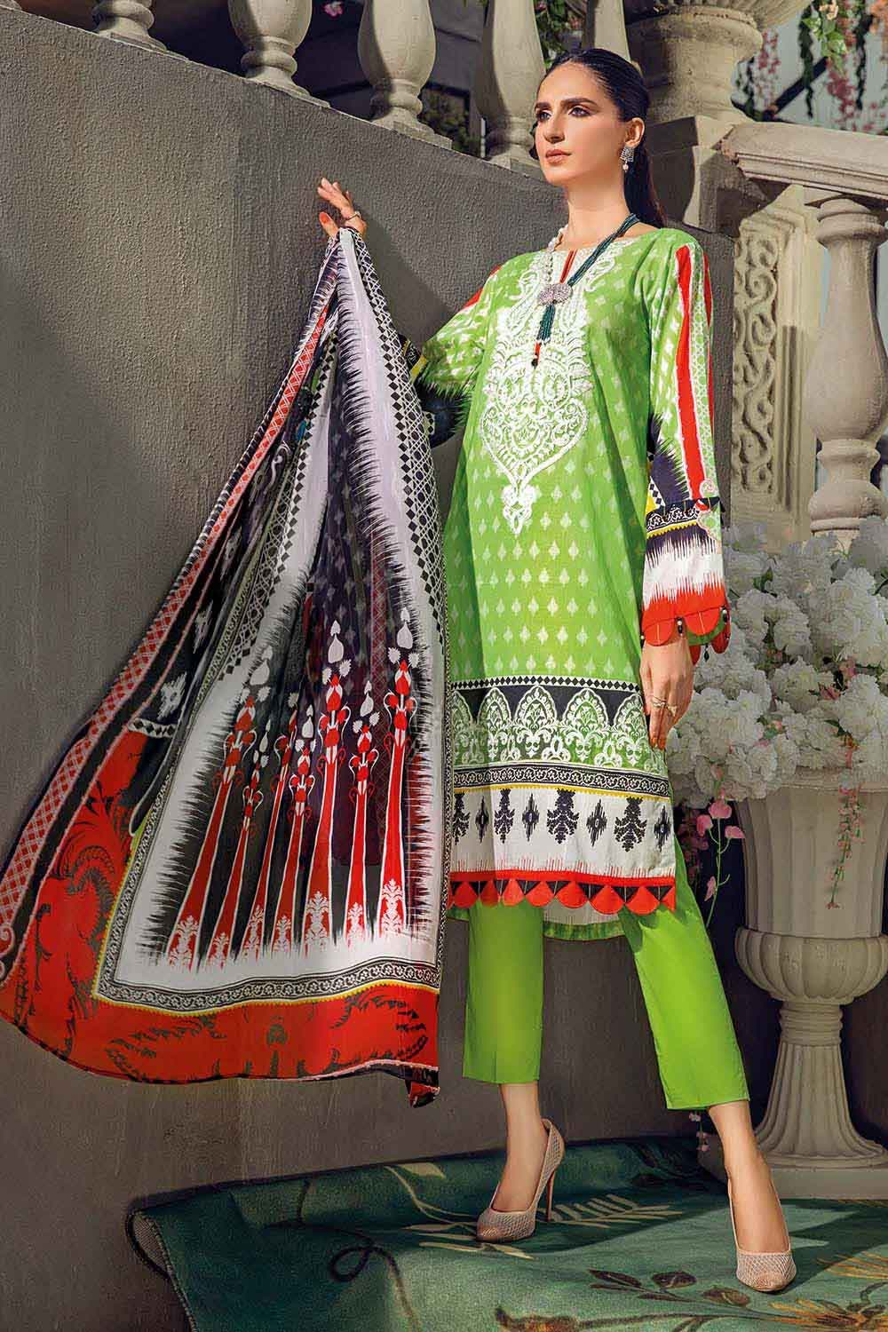 BM-12017 Gul Ahmed Online Premium Lawn Chiffon 2022