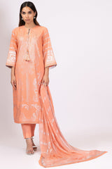 Alkaram Online Ss-13-22 Peach Spring Summer 2022 - Pakistani Branded Clothes