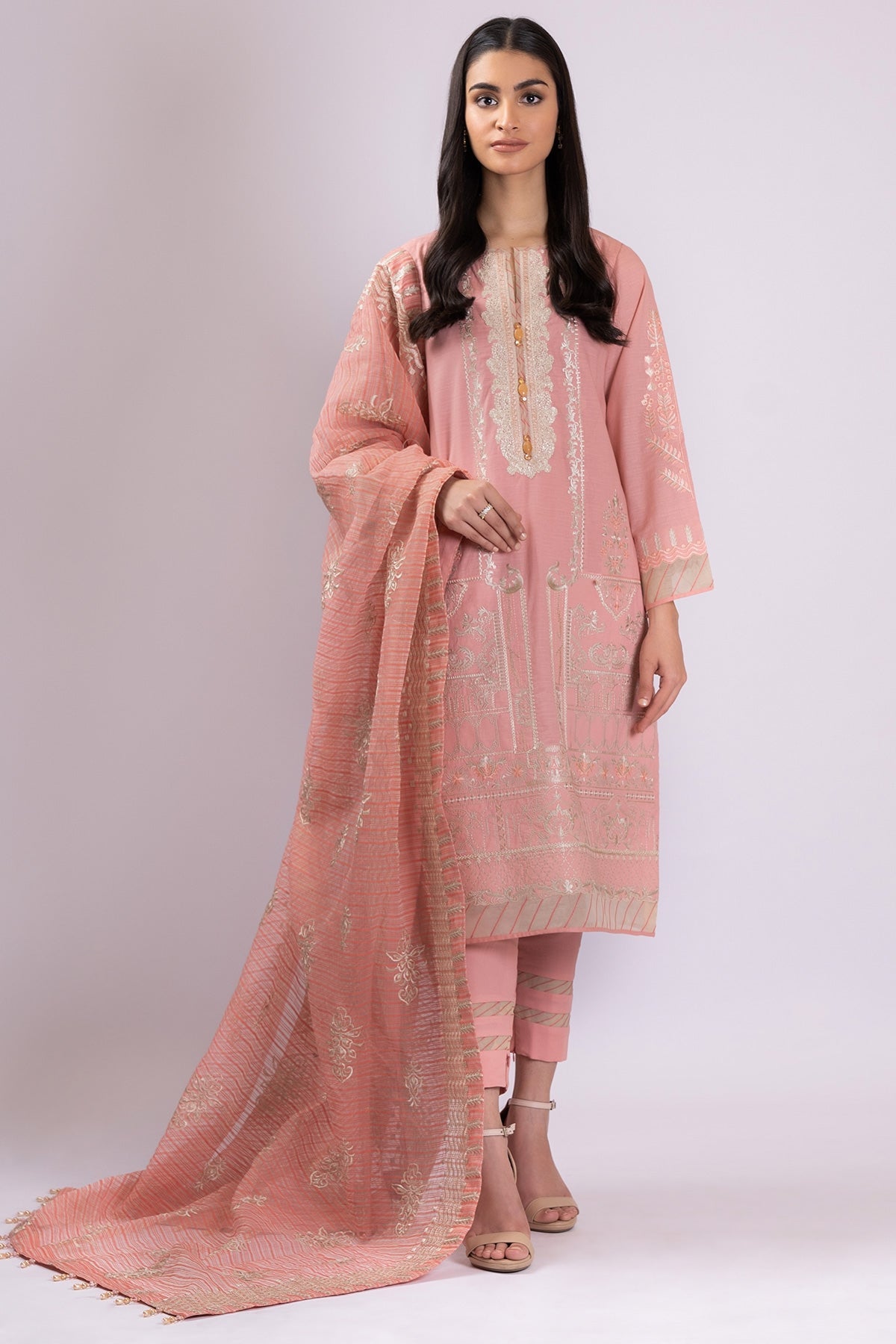 Alkaram Online Ss-16.1-22 Pink Spring Summer 2022 - Pakistani Branded Clothes