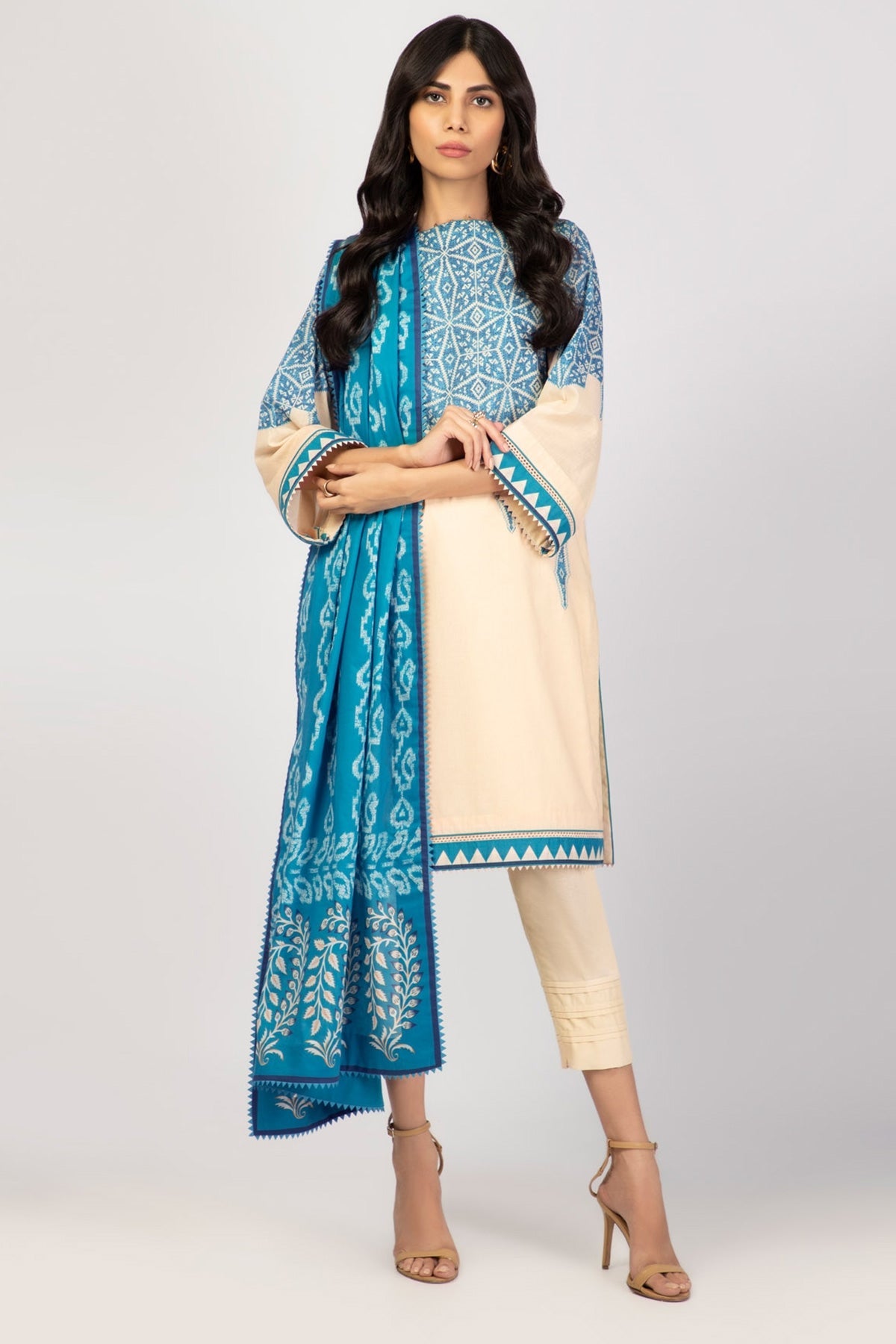 Alkaram Online Ss-20-22 Blue Spring Summer 2022 - Pakistani Branded Clothes