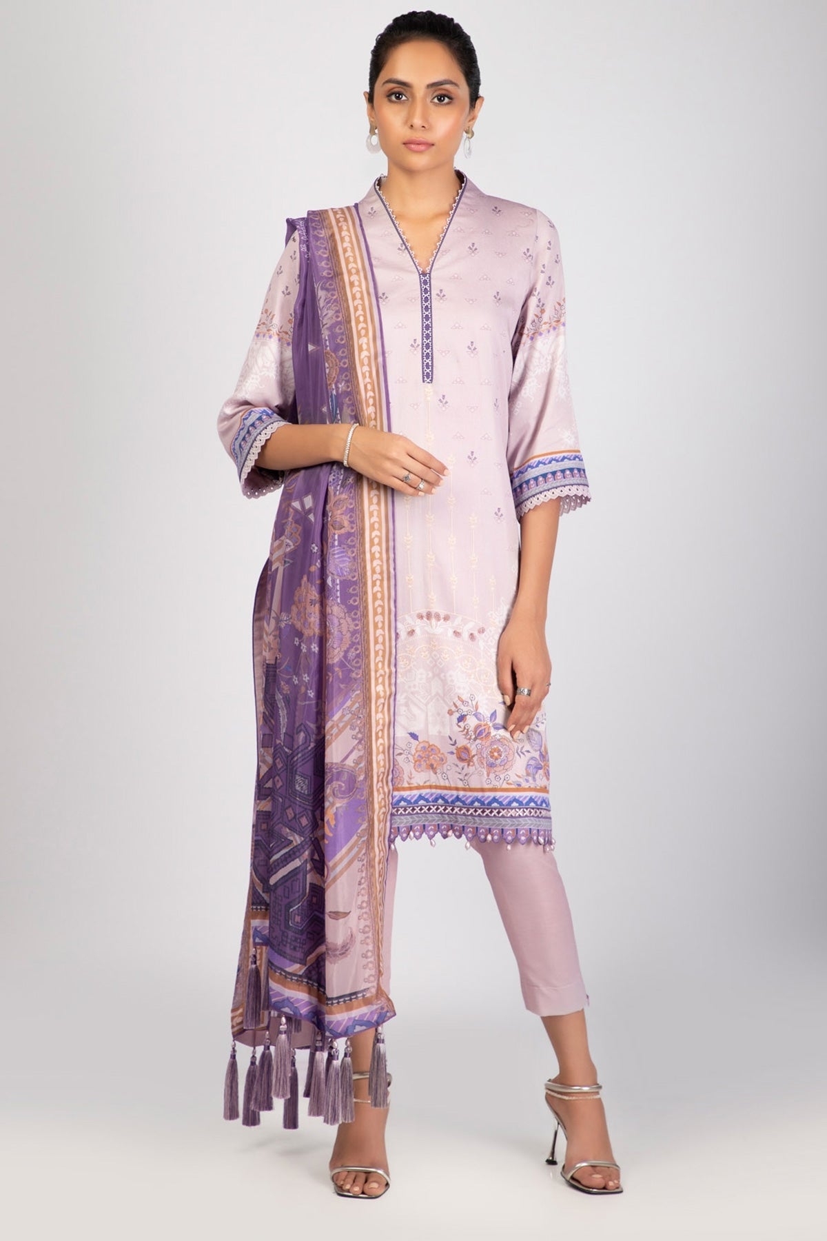 Alkaram Online Ss-25.1-22 Lilac Spring Summer 2022 - Pakistani Branded Clothes