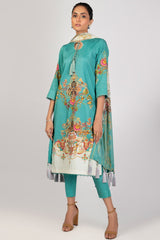 Alkaram Online Ss-26.1-22 Turquoise Spring Summer 2022 - Pakistani Branded Clothes