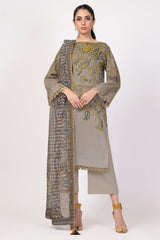 Alkaram Online Ss-28-22 Grey Spring Summer 2022 - Pakistani Branded Clothes