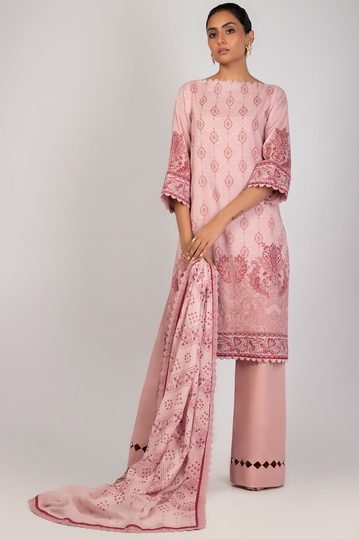 Alkaram Online Ss-5.1-22 Pink Spring Summer 2022 - Pakistani Branded Clothes