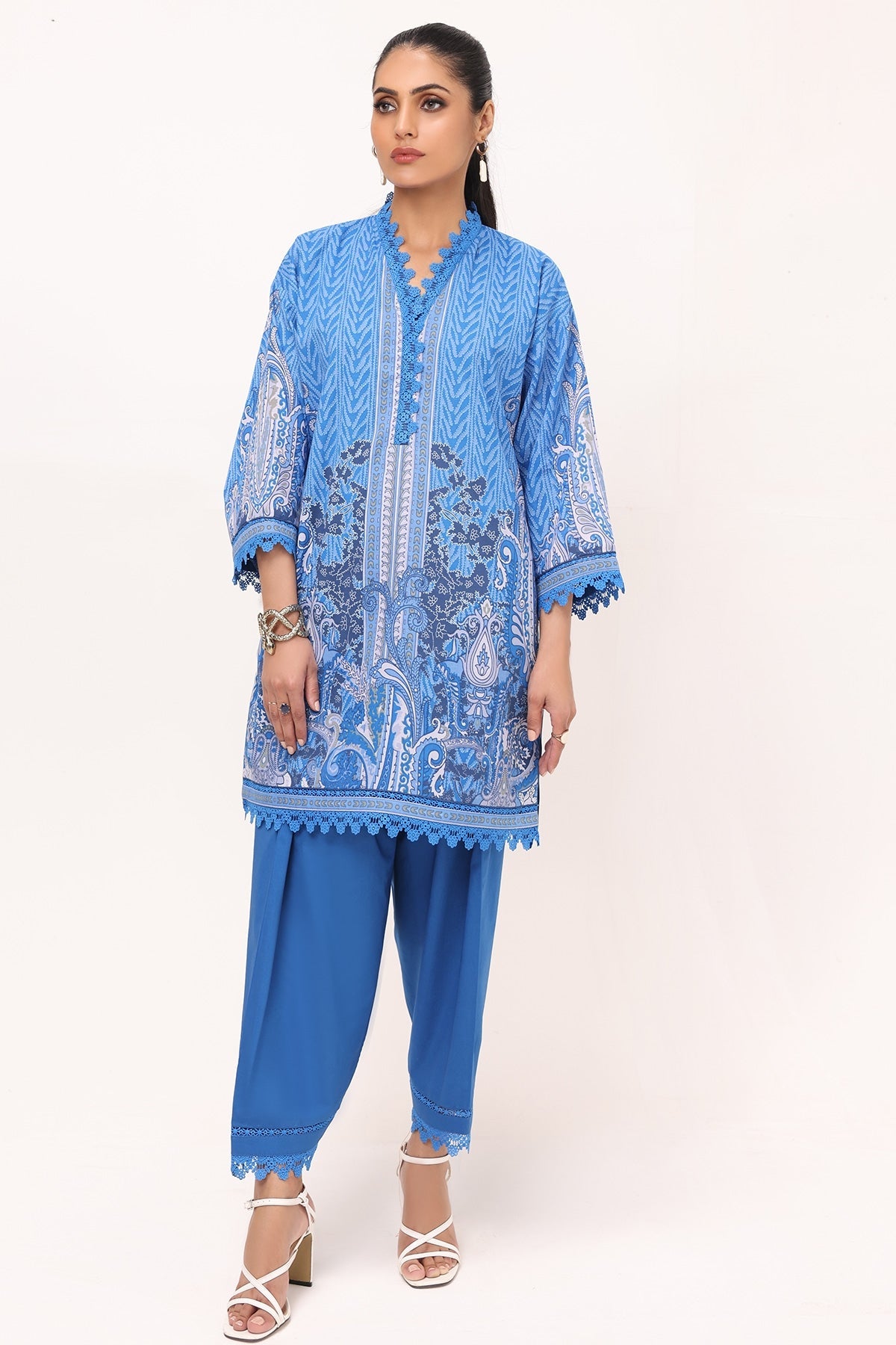 Alkaram Online Ss-53-22 Blue Spring Summer 2022 - Pakistani Branded Clothes