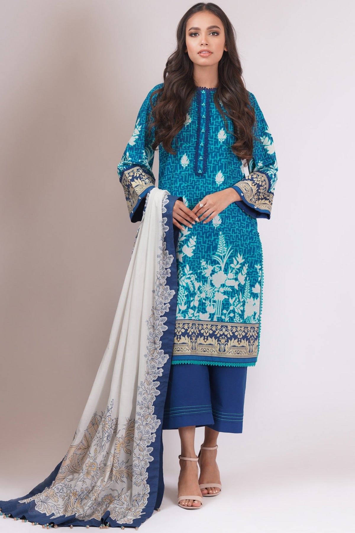 Alkaram Online Ss-56.1-22 Blue Spring Summer 2022 - Pakistani Branded Clothes