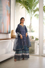 Dhanak SS24DA-2356 Navy Blue Amelie Festive Silk 2024