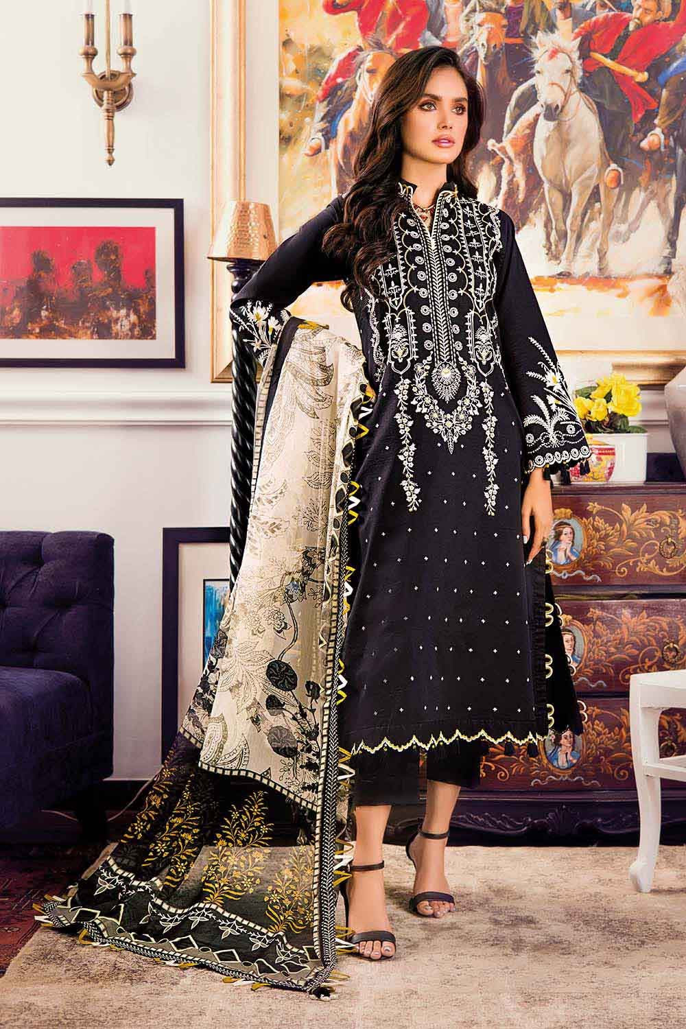 BM-22002 Gul Ahmed Online Premium Lawn Chiffon 2022