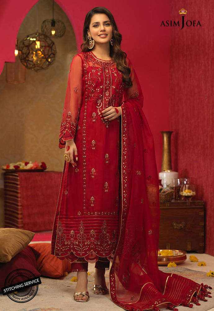 asim jofa red dress Asim Jofa CHIKANKARI Collection Pakistani Dress Party Wear Dress Gift For Her Wedding Dress Indian Dress