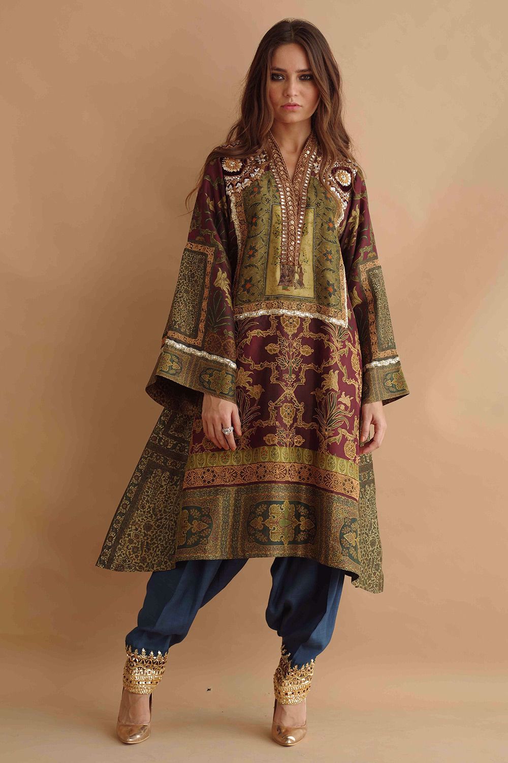 Shamaeel Ansari Luxury Pret  Silk Shirt SW-NV 5 main image 1