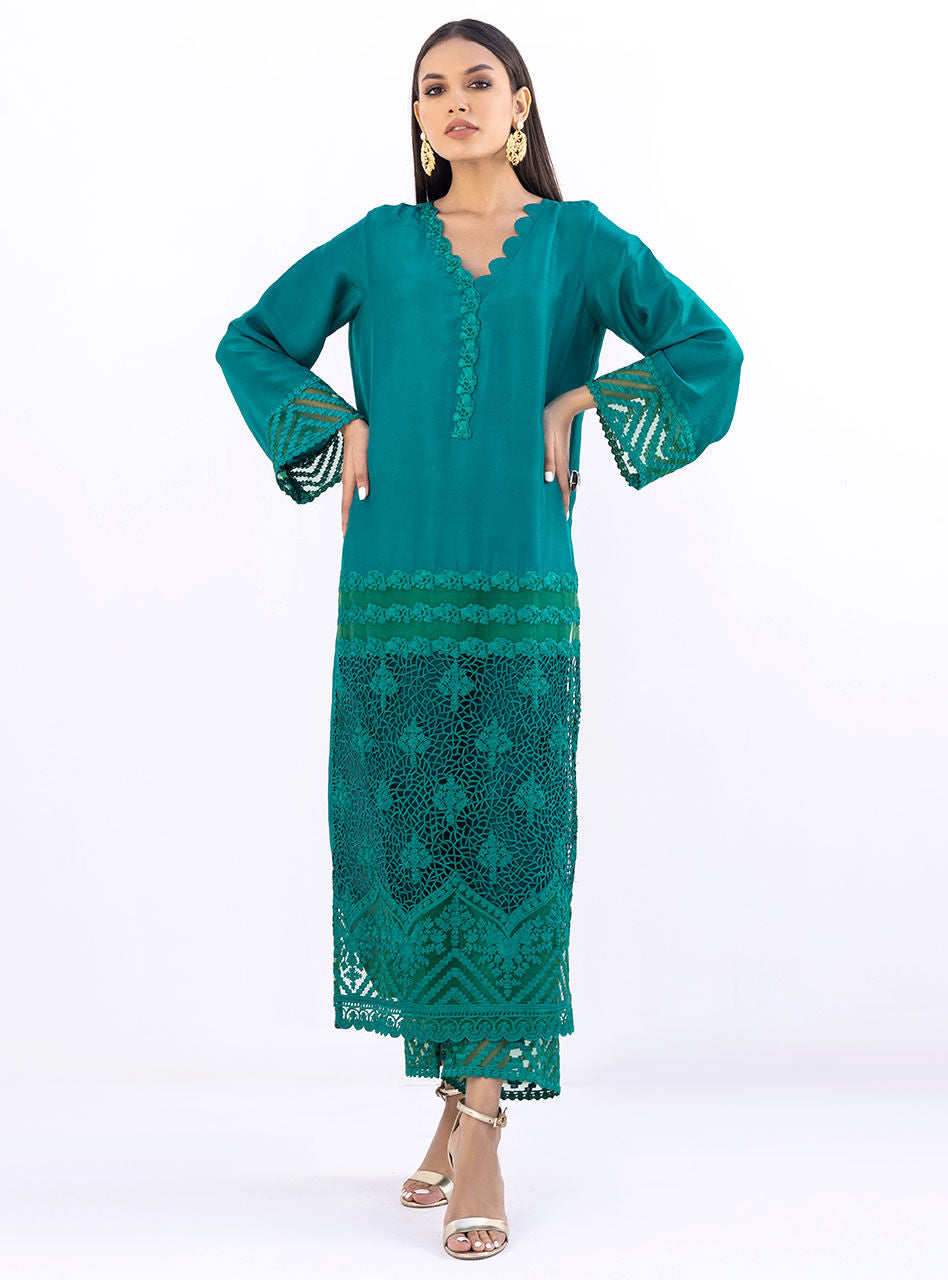 Zainab Chottani Shadow Green Casual Pret 2024