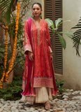 Farah Talib Aziz Jonie Tangerine Kurta And Dupatta Tim Tim Luxe Silk Pret 2