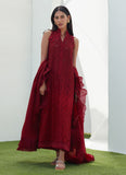 Farah Talib Aziz Selah Scarlett Ombre Silk Cutwork Shirt and Dupatta Eid Edition