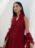 Farah Talib Aziz Selah Scarlett Ombre Silk Cutwork Shirt and Dupatta Eid Edition