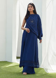 Farah Talib Aziz Zennie Midnight Silk Paneled Shirt with Cape Eid Edition