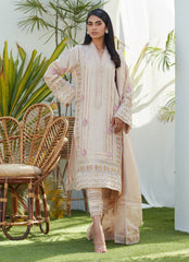 Farah Talib Aziz Acacia Tea Rose Cross Stich Cotton Eid Edition