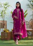 Farah Talib Aziz Prim Magenta Silk Embroidered Shirt and Dupatta Eid Edition