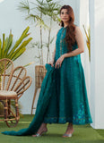 Farah Talib Aziz Shel Emerald Paneled Shirt and Dupatta Eid Edition