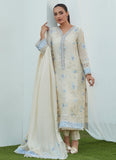 Farah Talib Aziz Ola Ivory Cotton Net Embroidered Shirt Eid Edition