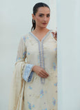 Farah Talib Aziz Ola Ivory Cotton Net Embroidered Shirt Eid Edition
