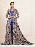 Zainab Chottani NAvy blue embellished net jacket Bridal 2020