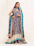 Zainab Chottani NAvy blue mesuri front open dress Bridal 2020