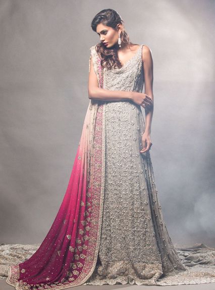 Zainab Chottani Ash grey fully embellished dress Bridal 2020 Sara Clothes Zainab Chottani Ash grey fully embellished dress Bridal 2020 Sara Clothes