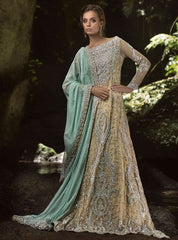 Zainab Chottani Beige and mint Bridal 2020