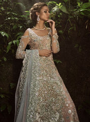 Zainab Chottani Pink and grey Bridal 2020