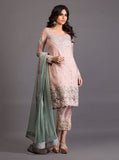 Zainab Chottani Salmon pink and pistachio green embellished outfit Formal 2020