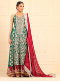 Zainab Chottani Green khaddi net floor length dress Formal 2020