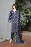 Saya Navy Blue Stitched Cotton 3 PCS