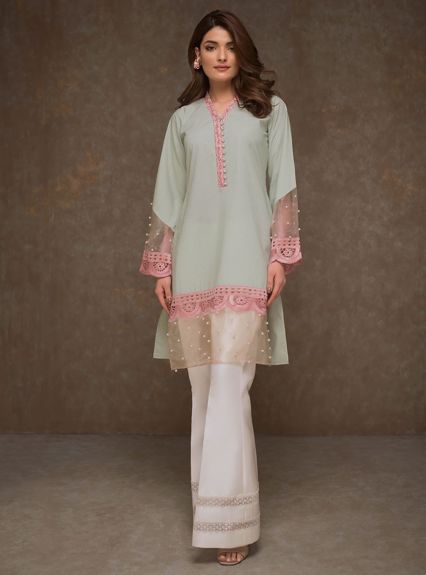 Zainab Chottani Mint cotton candy Luxury Pret 2020
