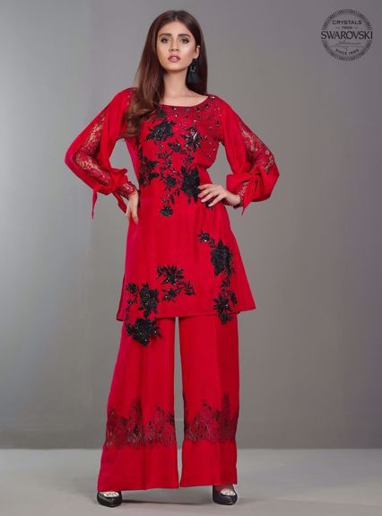 Zainab Chottani Fiery red Swarovski 2020